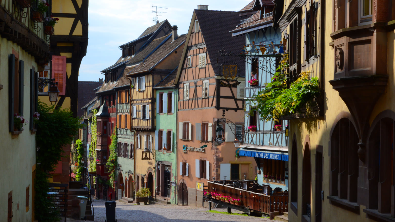 Bindingsværkshuse i Riquewihr, Alsace